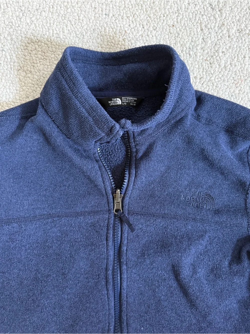 North Face Navy Zip Sweater Jacket